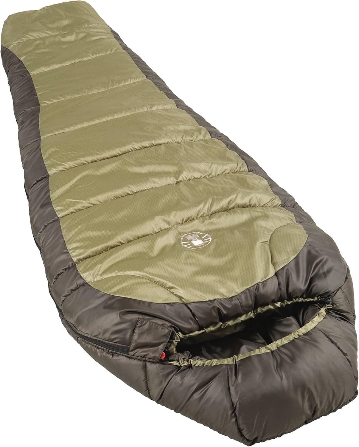 Coleman North Rim Saco de Dormir de 0 °F, Saco de Dormir tipo Momia para Clima frío con Cremallera Antienganches y Capucha Ajustable para Calor y ventilación, Saco de Dormir para Acampar