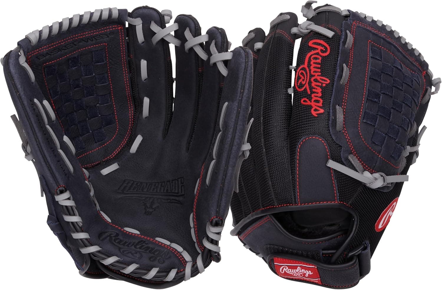Rawlings | Guante de pelota para adultos Renegade | Béisbol/Softbol de lanzamiento lento | Múltiples estilos