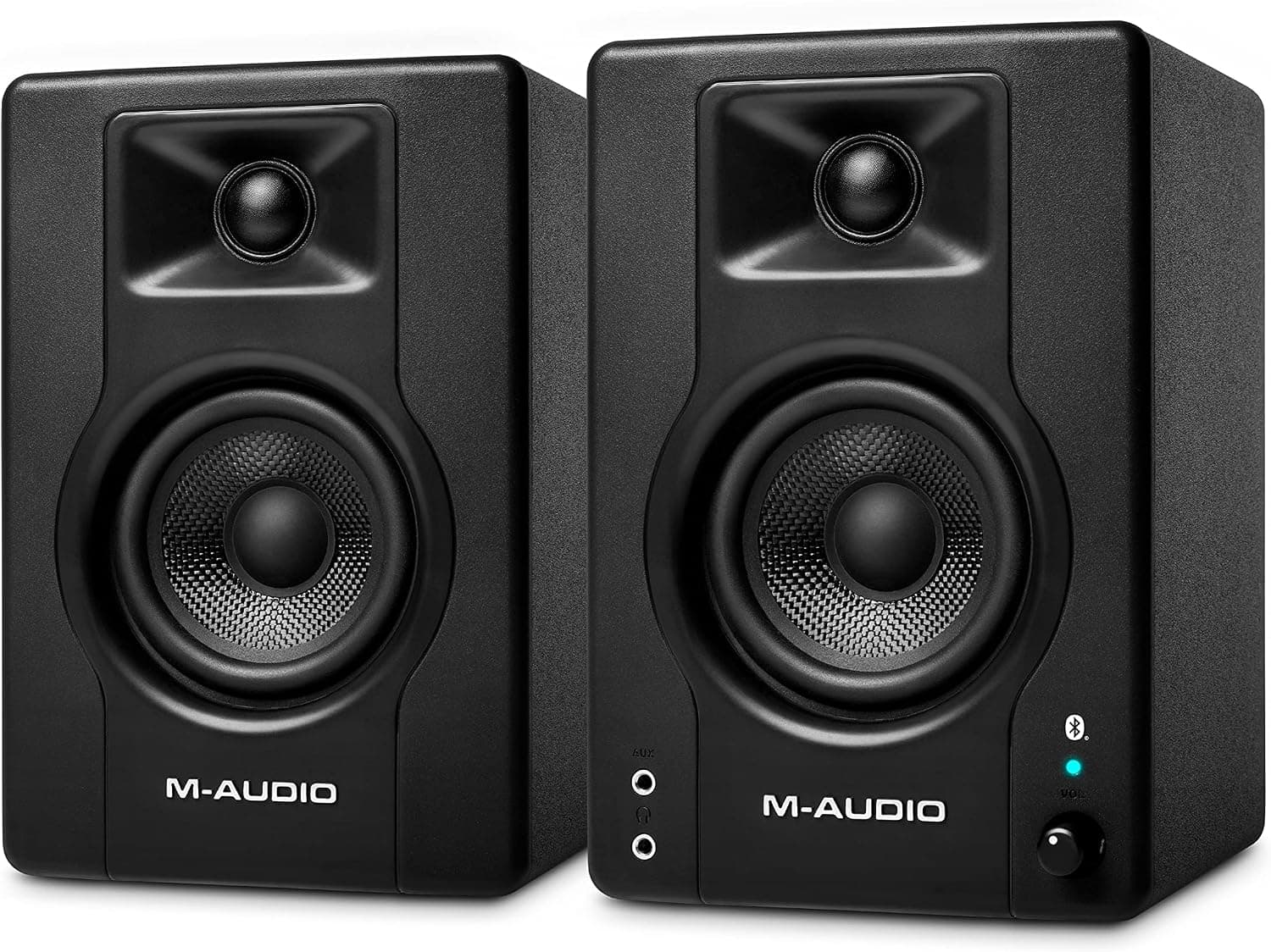 M-AUDIO BX4BT Par de monitores de estudio Bluetooth inalámbricos de 4,5" y altavoces de PC para grabación y multimedia con software de producción musical