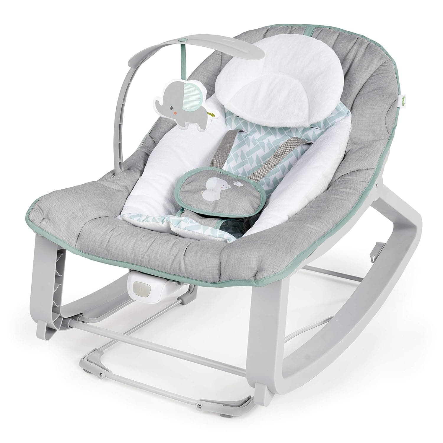 Ingenuity Keep Cozy 3 en 1 Grow with Me Hamaca vibratoria para bebés, asiento y balancín para bebés a niños pequeños, vibraciones y barra de juguetes, 0-30 meses hasta 40 lbs (Weaver)