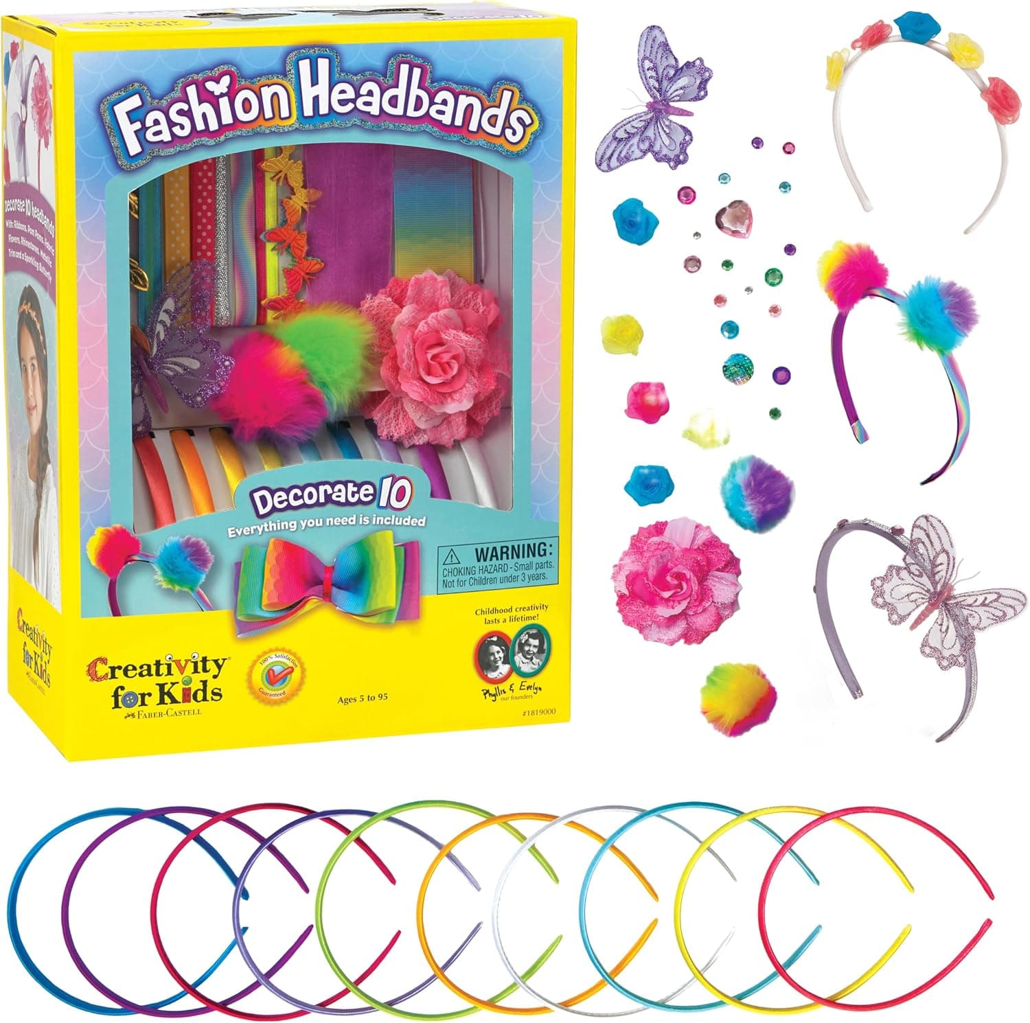 Creativity for Kids Fashion Headband Kit, Makes 10 Fashion Headbands Set