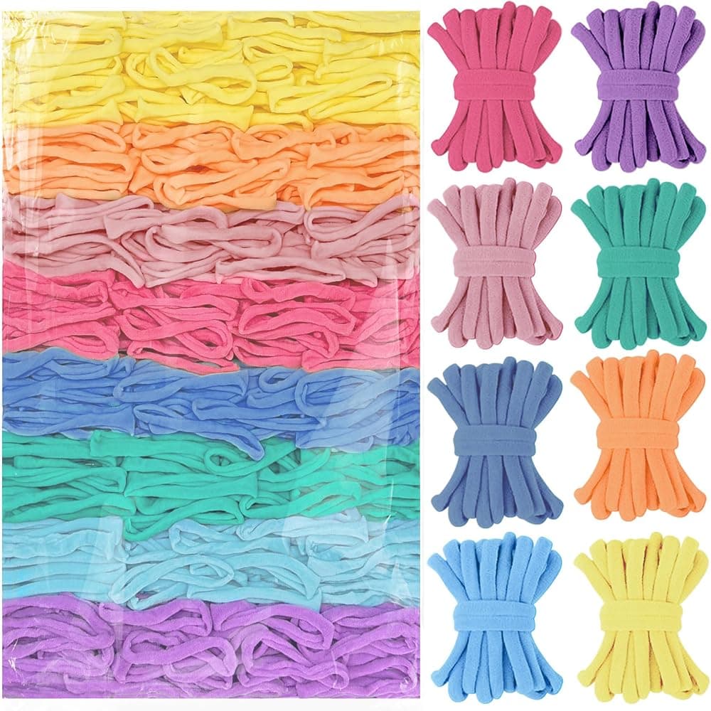 800 piezas de bucles de repuesto para telar de tejido Pastel para telar de 7 pulgadas | Bandas de nailon suave para manualidades de adultos, hace 23 posavasos o agarraderas hechas a mano