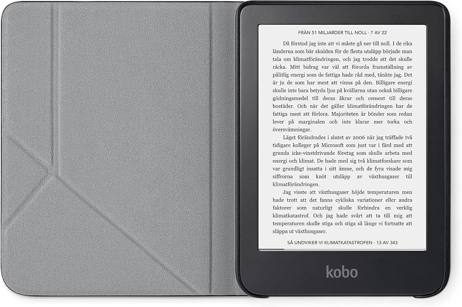 Funda para dormir Kobo Clara 2E (negro) | Tecnología Sleep/Wake, cuero vegano, para eReader Clara 2E de 6"