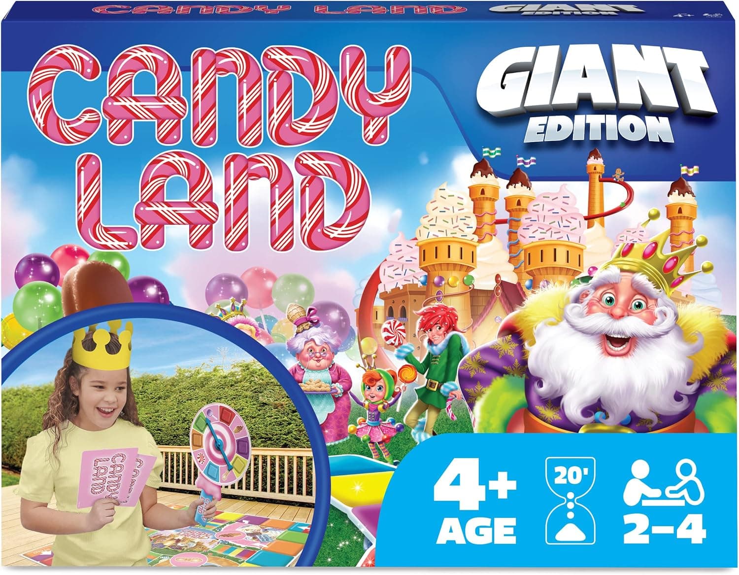 Spin Master Games Candy Land Giant Edition Juego de mesa familiar de gran tamaño