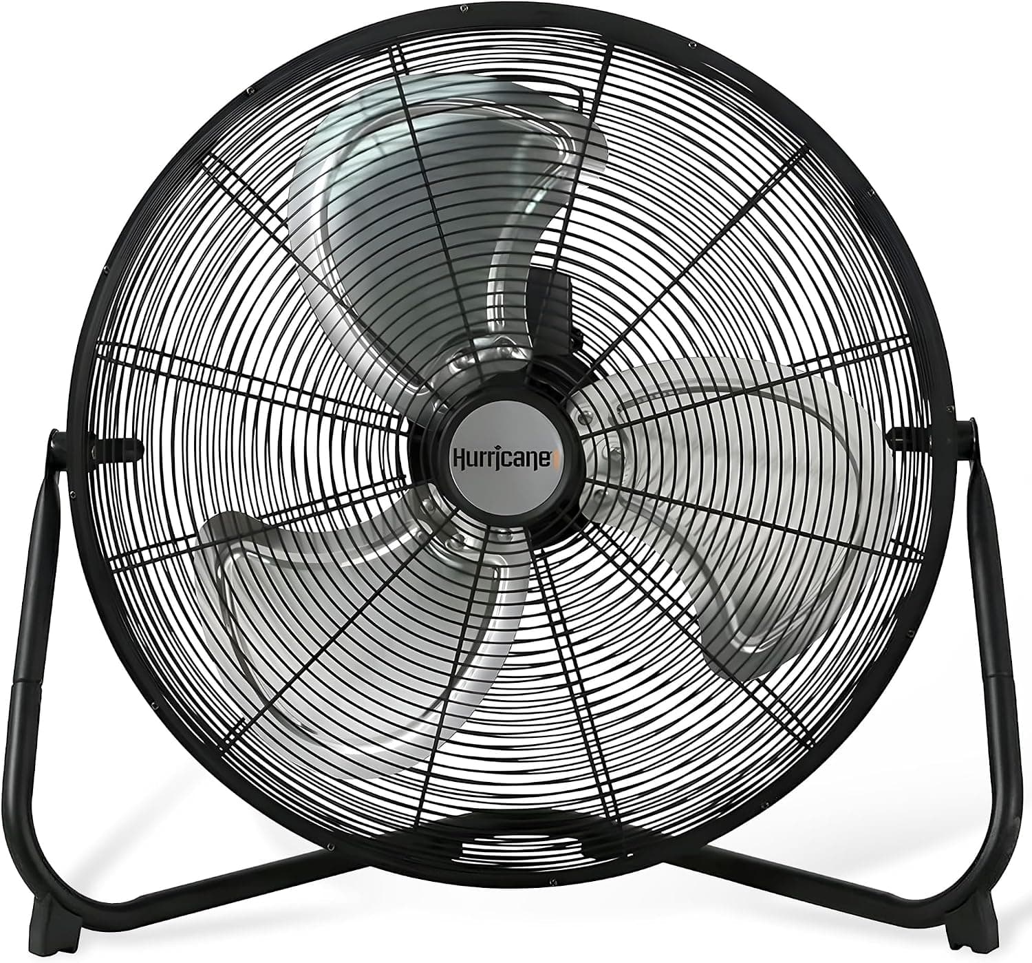 Hurricane Pro High Velocity Metal Blade Floor Fan, 3 Speeds, Black, 20in | Corded Electric Air Cooling Unit w/ 5300 CFM Airflow for Home, Greenhouses, Garages, Gyms & Workshops