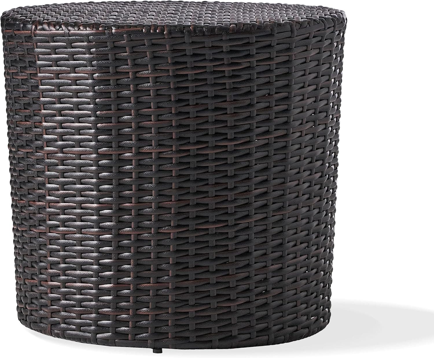 Christopher Knight Home Mesa auxiliar de mimbre Keaton, multicolor, 16,75 pulgadas de alto x 17,5 pulgadas de ancho 17,5 pulgadas de profundidad