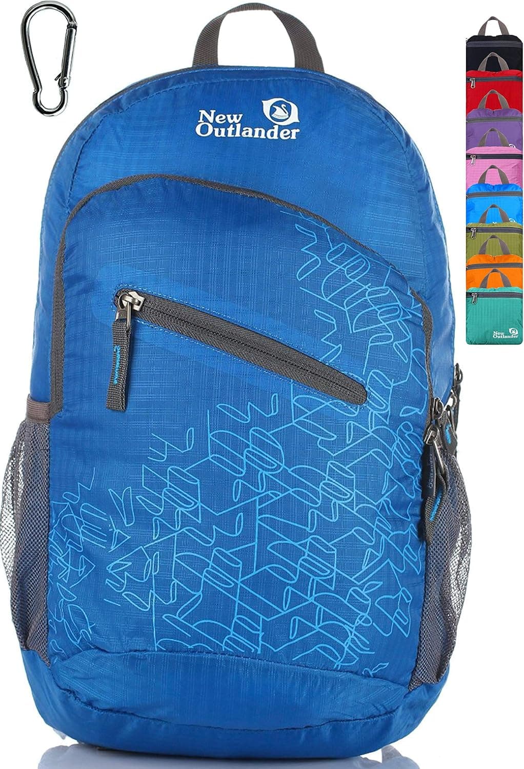 Outlander Mochila de senderismo, práctica y ligera, plegable, color azul oscuro, L