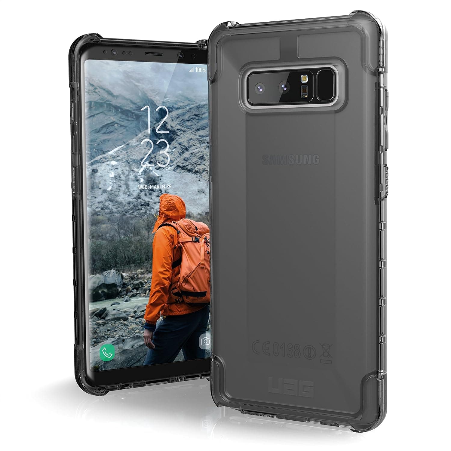 URBAN ARMOR GEAR [UAG] Funda para teléfono Samsung Note 8 Plyo, ligera y resistente [Ash] con prueba de caída militar