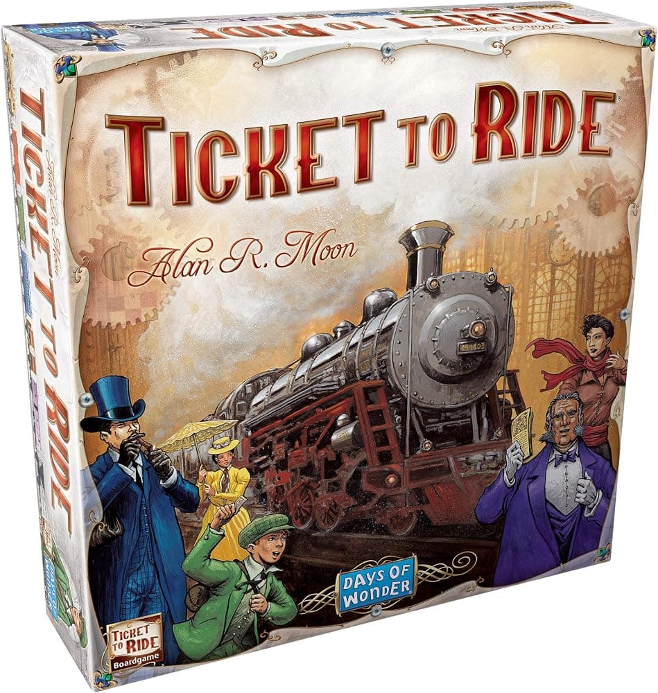 Juego de mesa Ticket to Ride: ¡una aventura en tren a campo traviesa para amigos y familiares! Juego de estrategia para niños y adultos, mayores de 8 años, de 2 a 5 jugadores, tiempo de juego de 30 a 60 minutos, creado por Days of Wonder