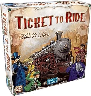 Juego de mesa Ticket to Ride: ¡una aventura en tren a campo traviesa para amigos y familiares! Juego de estrategia para niños y adultos, mayores de 8 años, de 2 a 5 jugadores, tiempo de juego de 30 a 60 minutos, creado por Days of Wonder