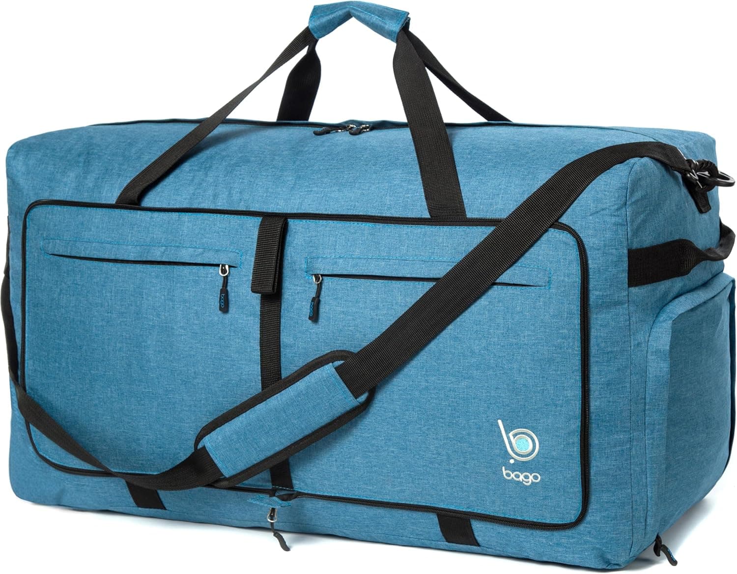 Bolsa de viaje Bago para mujeres y hombres. Bolsas de lona plegables extra grandes | Bolsa de fin de semana duradera, ligera, 120L, con compartimento para zapatos, para acampar, almacenamiento estacional, bolsa de equipaje grande plegable