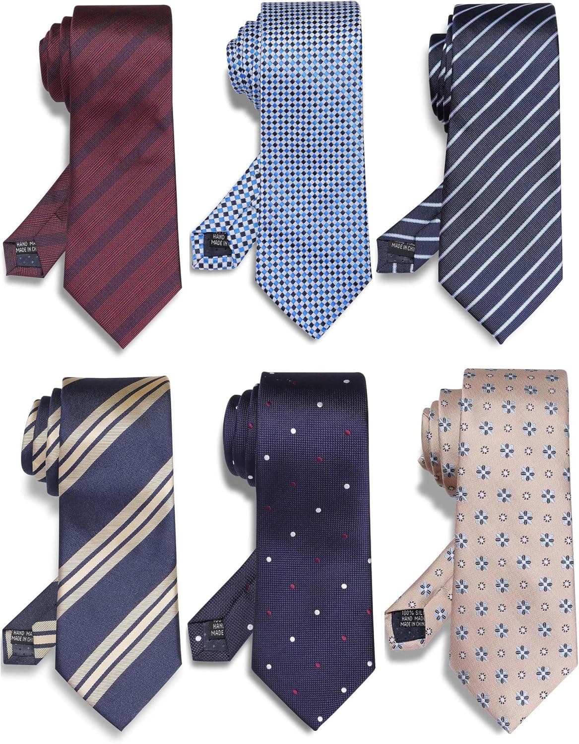 WeiShang Lote 6 UNIDADES Corbata Clásica Para Hombre Corbata Tejida JACQUARD Corbatas De Cuello