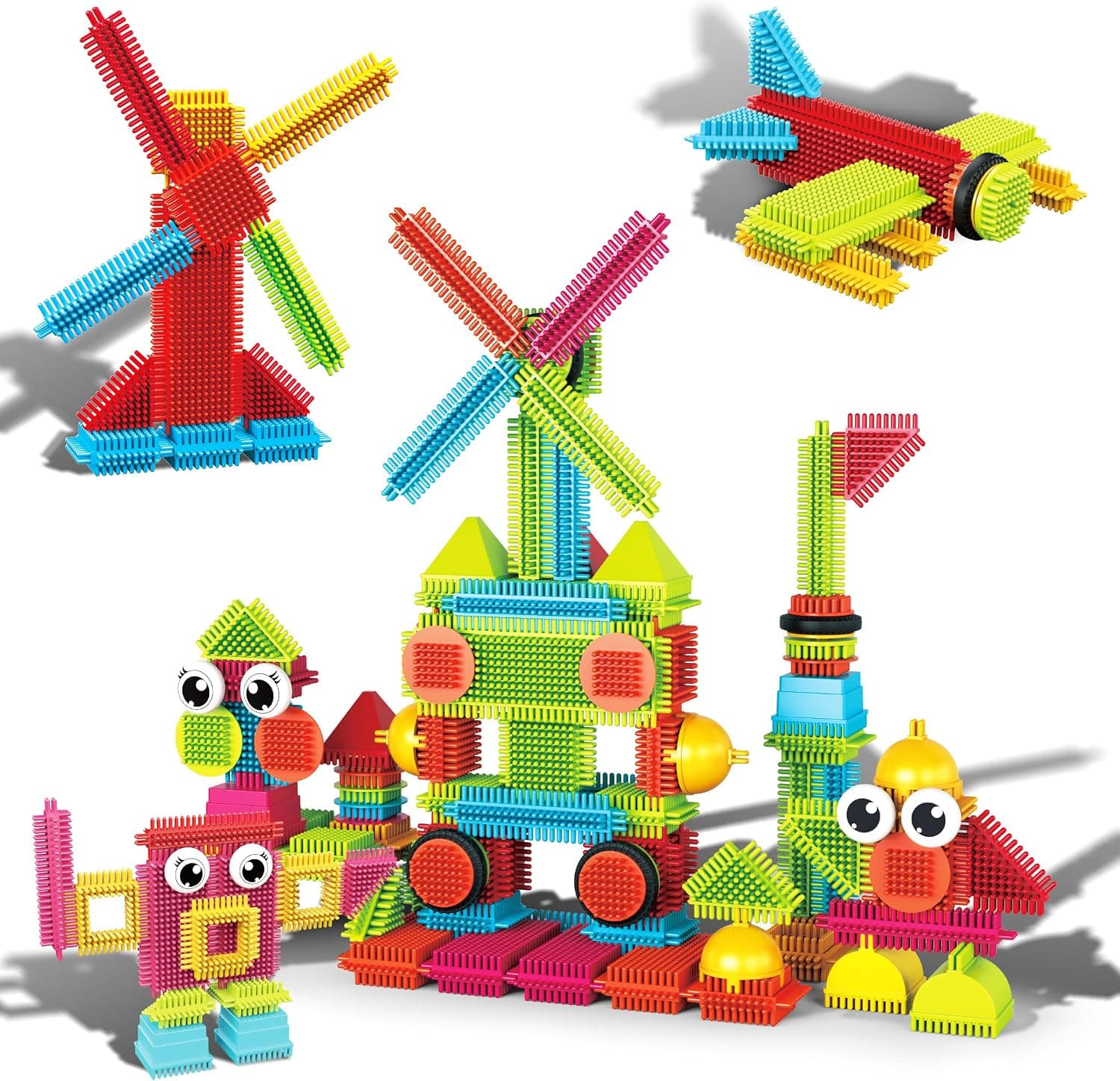 PicassoTiles Toys Bloques de erizo de 112 piezas Juego de azulejos de construcción STEM Juguete de aprendizaje de construcción Bloque entrelazado apilable, creatividad más allá de la imaginación, inspirador, recreativo, educativo PTB112