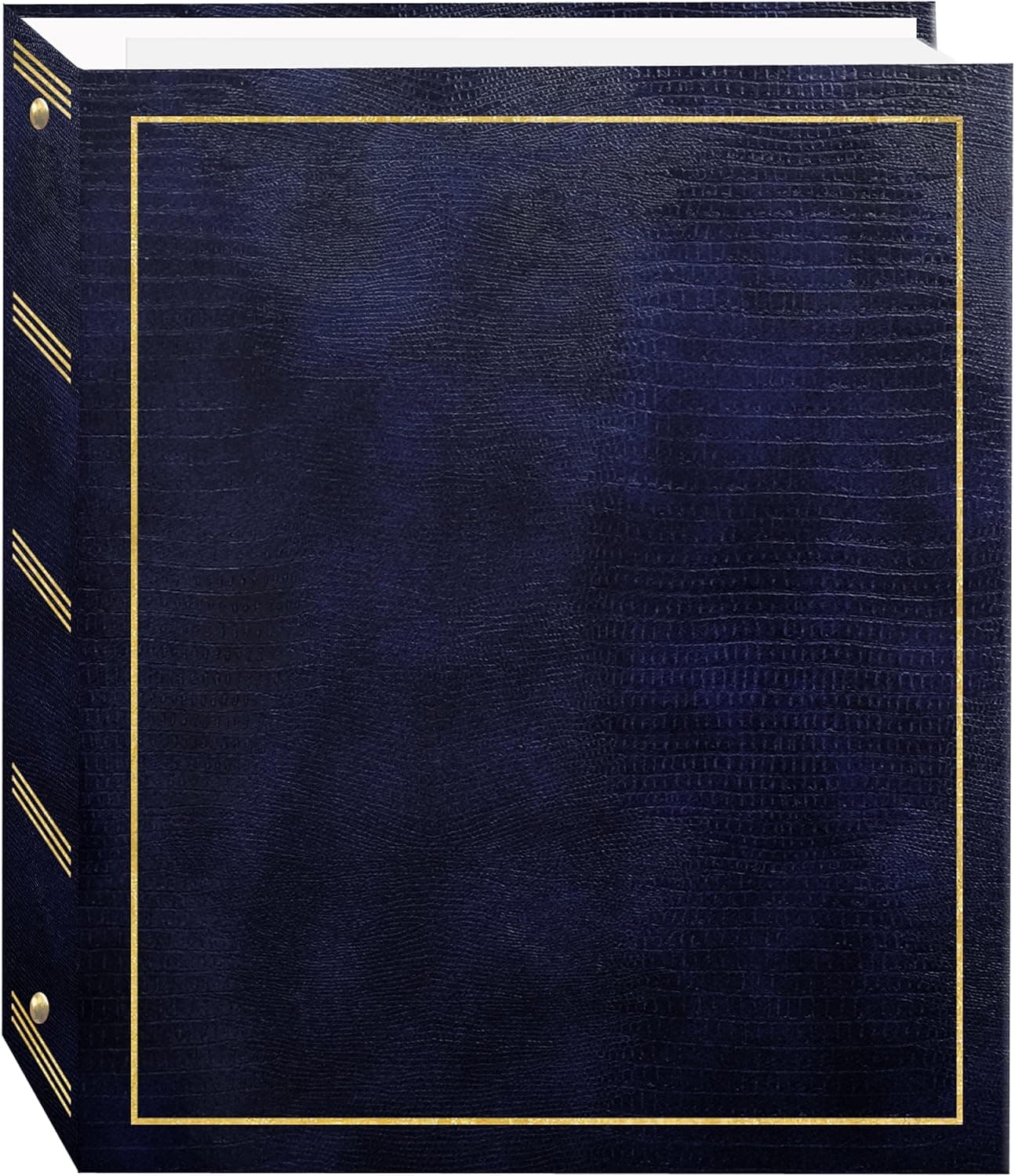 Pioneer Photo Albums Álbum de fotos magnético autoadhesivo de 3 anillas, 100 páginas (50 hojas), azul marino
