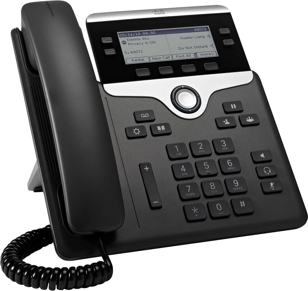 Teléfono IP Cisco 7841 - Cable - Montaje en pared - 4 líneas totales - Voip - Identificador de llamadas - Altavoz