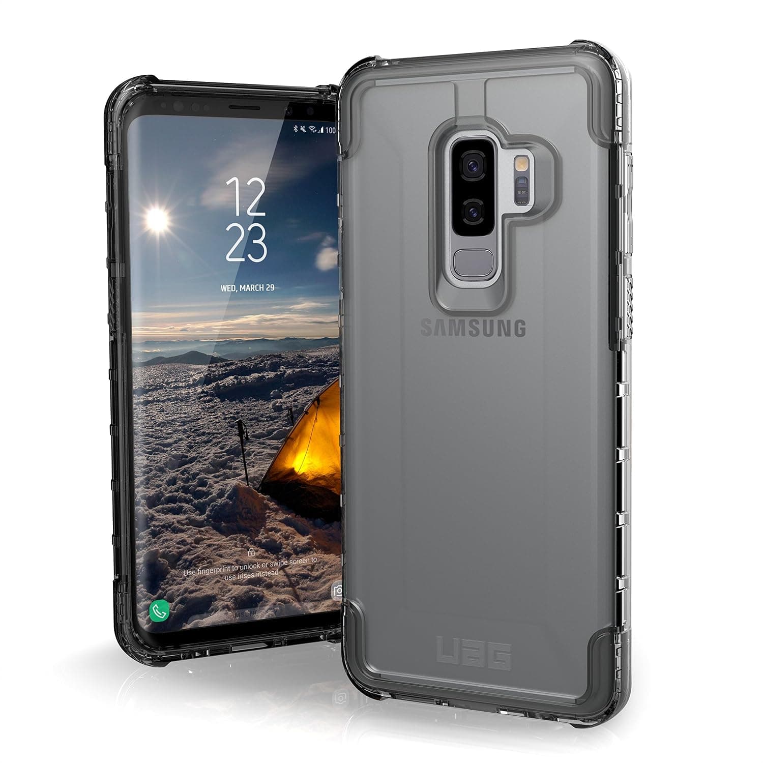URBAN ARMOR GEAR UAG Diseñado para Samsung Galaxy S9 Plus [Pantalla de 6,2 pulgadas] Plyo Feather-Light Robusto [Hielo] Funda para teléfono militar probada contra caídas