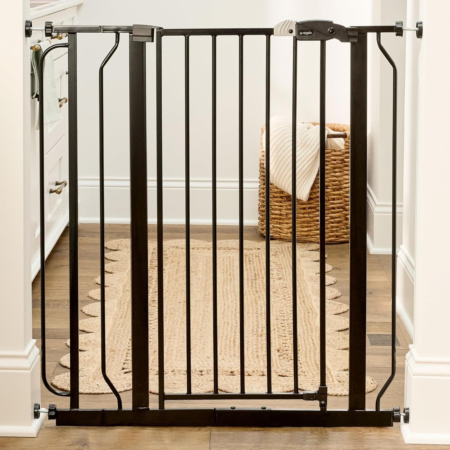 Puerta para bebés extra alta de 36" Regalo Safety, parte inferior de escaleras y puertas