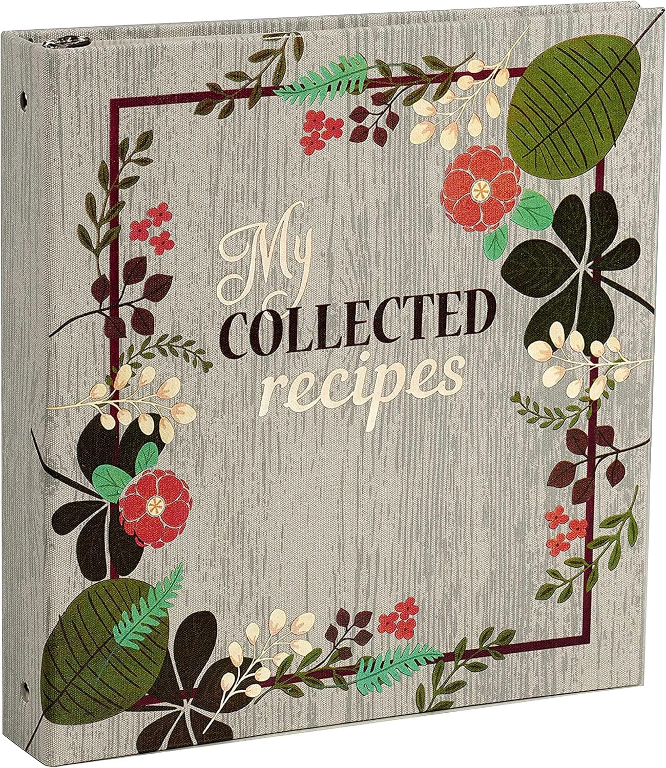 Meadowsweet Kitchens Crea tu propio libro de cocina de recetas recopiladas (cubierto de tela) - Flores vintage