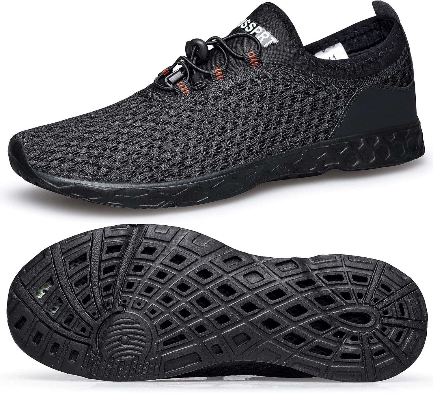 DOUSSPRT Zapatos de agua para hombre de secado rápido para playa, natación, piscina, pesca | Sandalias acuáticas transpirables para adultos, para paseo de verano, para deportes de buceo, kayak, canotaje atlético en el río