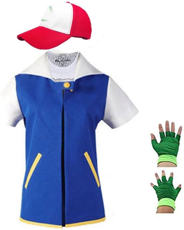 GIZMAC Disfraz Sudadera Con Capucha Cosplay Chaqueta Guantes Sombrero Juegos Para Entrenador