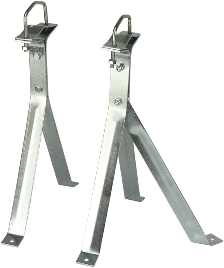 Skywalker 12” Heavy-Duty Wall Mount Pair for TV Antenna Mast with (2) Brackets with Lag Bolts