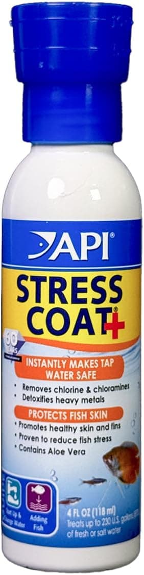 API STRESS COAT Acondicionador de agua para acuario, botella de 4 onzas (85B)
