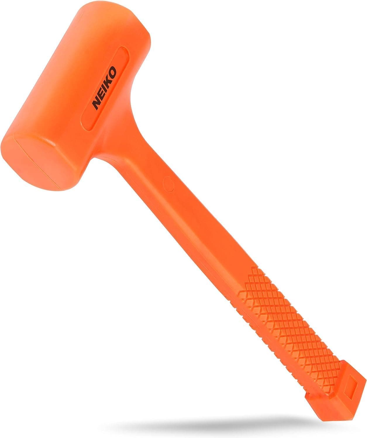 Martillo soplador NEIKO 02849A de 4 libras, naranja neón | Moldeado unibody | Agarre a cuadros | Resistente a chispas y rebote