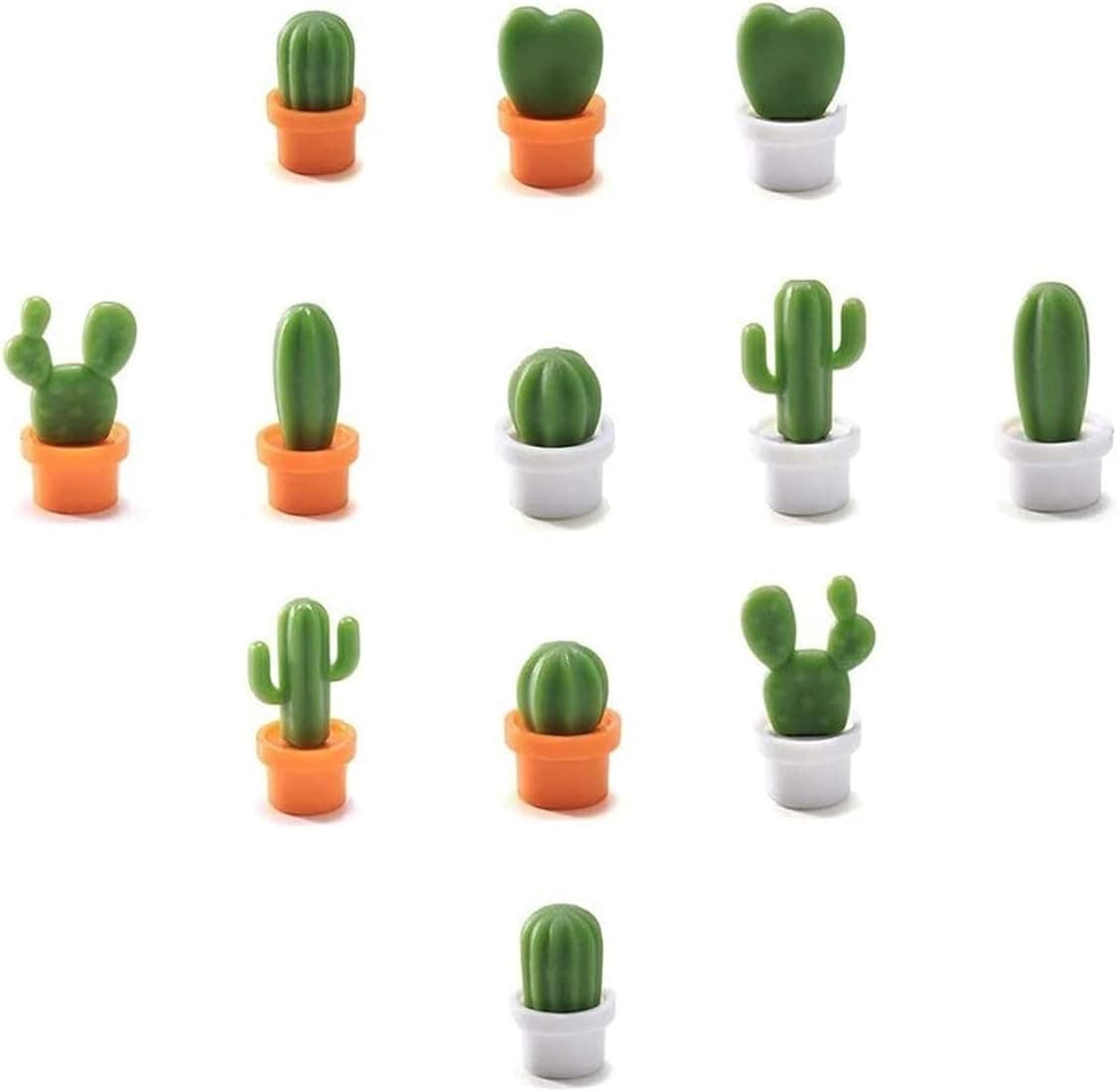 Decorative Refrigerator Magnets, Perfect Fridge Magnets for House Office Personal Use (12Pcs Cactus)