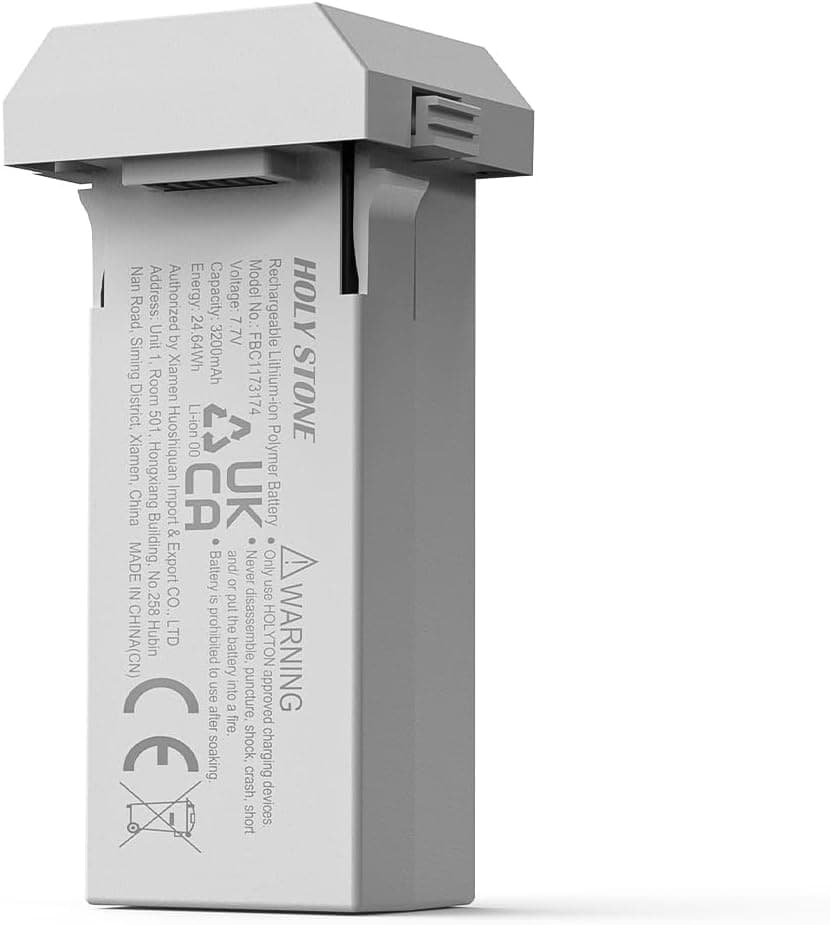 Batería original Holy Stone HS790, 3200mah de alta capacidad: la batería ofrece hasta 30 minutos de tiempo de vuelo con una sola carga, admite carga rápida tipo C PD