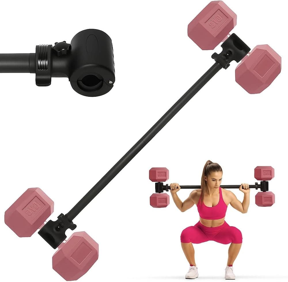 Barra convertidora con mancuernas | Convertidor de mancuernas a mancuernas para entrenamientos de cuerpo completo en el gimnasio en casa Entrenamiento de fuerza, fácil agarre e instalación