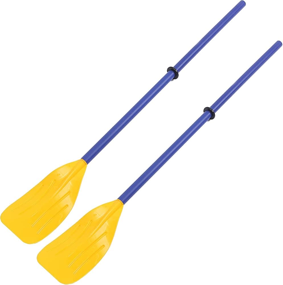 Remos inflables para botes, tamaño para niños, 1 par de remos de kayak de PVC, remo de canoa desmontable, juego de remos franceses acanalados ligeros ajustables para niños y principiantes