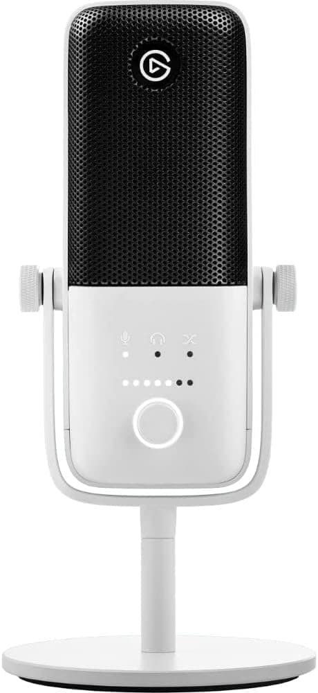 Elgato Wave:3 micrófono de condensador USB blanco | Cápsula cardioide, audio de 24 bits/96 kHz, Clipguard antidistorsión, sensor de toque para silenciar, monitoreo de latencia cero