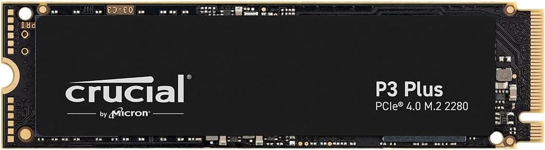 SSD Crucial P3 Plus PCIe Gen4 NVMe de 4 TB, lectura de hasta 4800 MB/s, compatible con portátiles y ordenadores de sobremesa (PC), unidad de estado sólido – CT4000P3SSD8