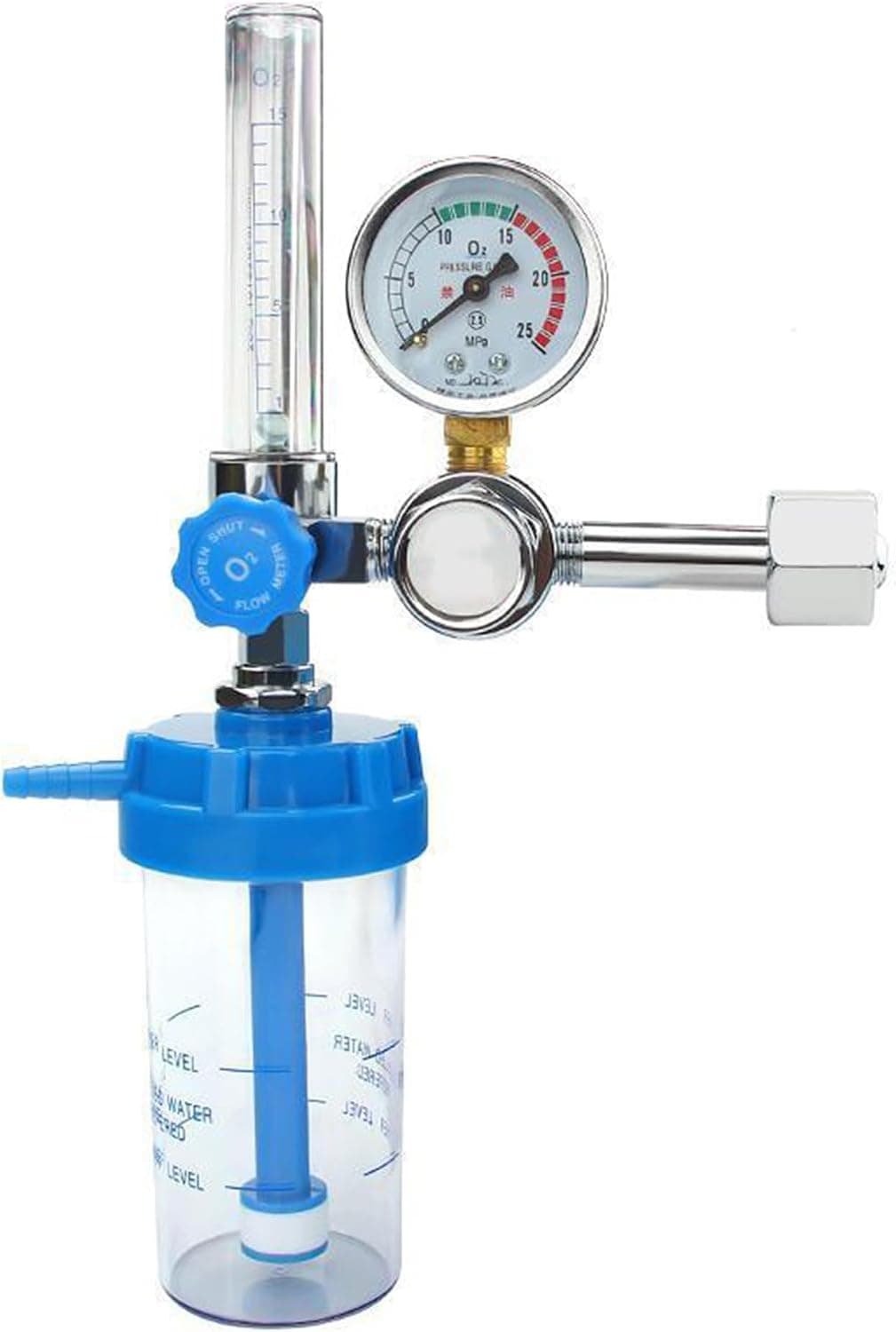YH.YX11A Buoy Type Oxygen Inhalator Absorber Flow Meter Pressure Gauge Reducing Valve Regulator G5/8 BSPP