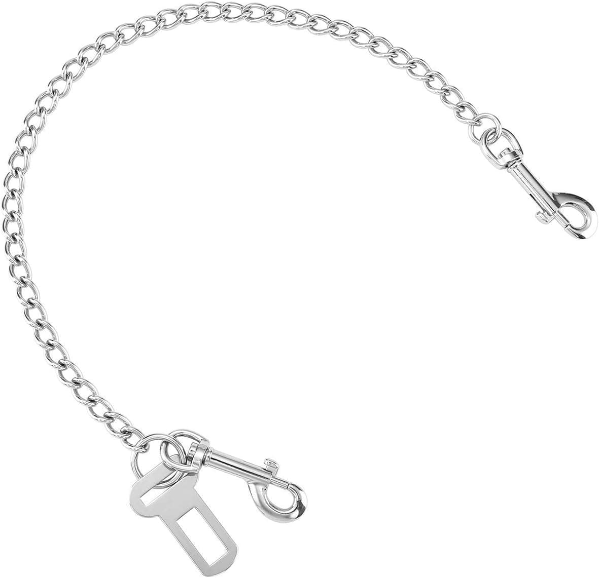 Acero inoxidable sin cable de sujeción de seguridad para vehículos de mascotas con cinturón de seguridad de coche para perros masticables