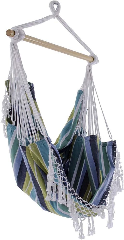 Vivere - Hamaca de algodón con barra esparcidora de madera dura, capacidad de 250 lb (Arrecife Cayo)