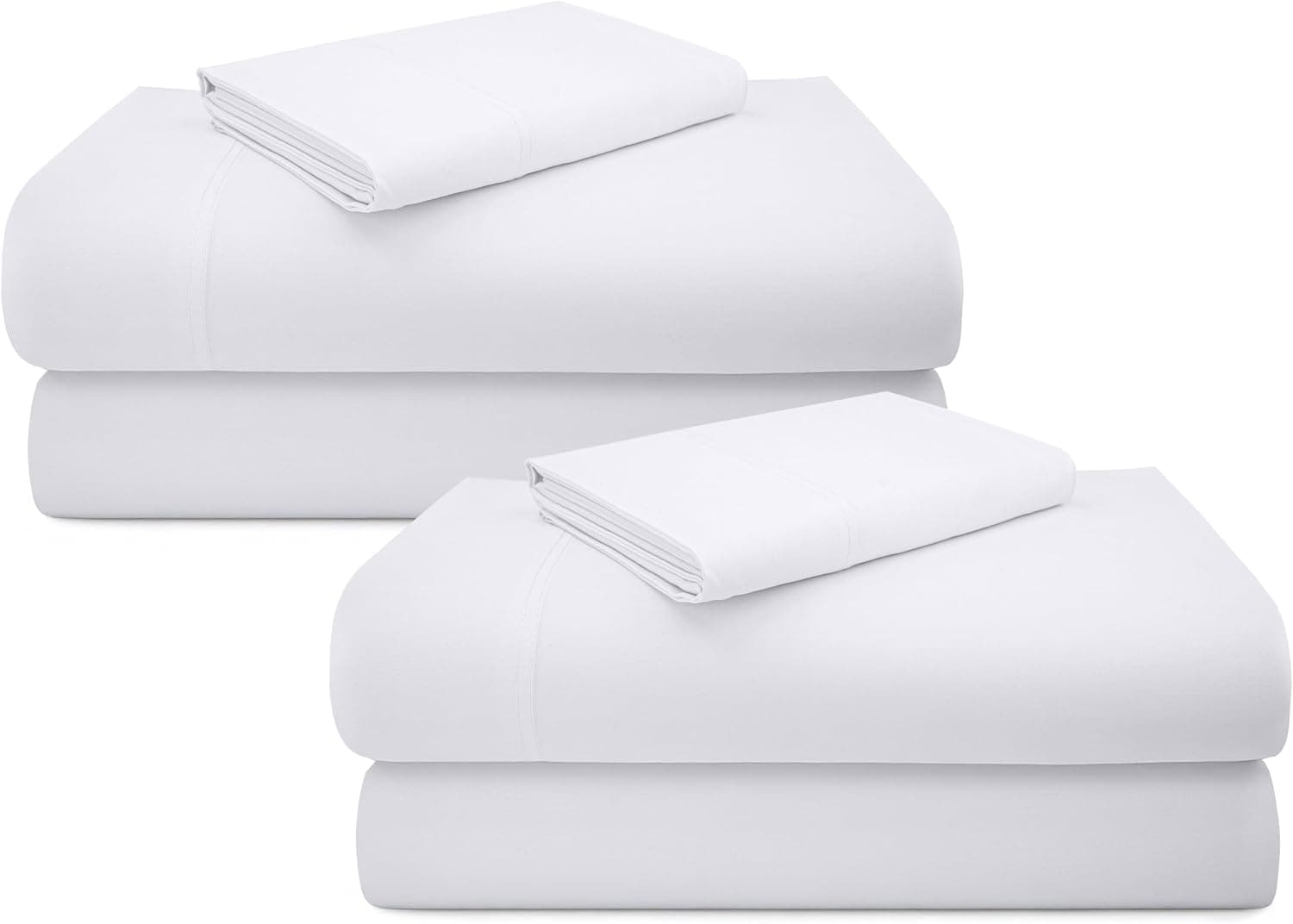 California Design Den Juego de sábanas Twin XL de 600 hilos, paquete de 2, color blanco | 100% satén de algodón respaldado por un buen sello de limpieza, suave y terso, elástico en todos los aspectos, duradero y de fácil cuidado.