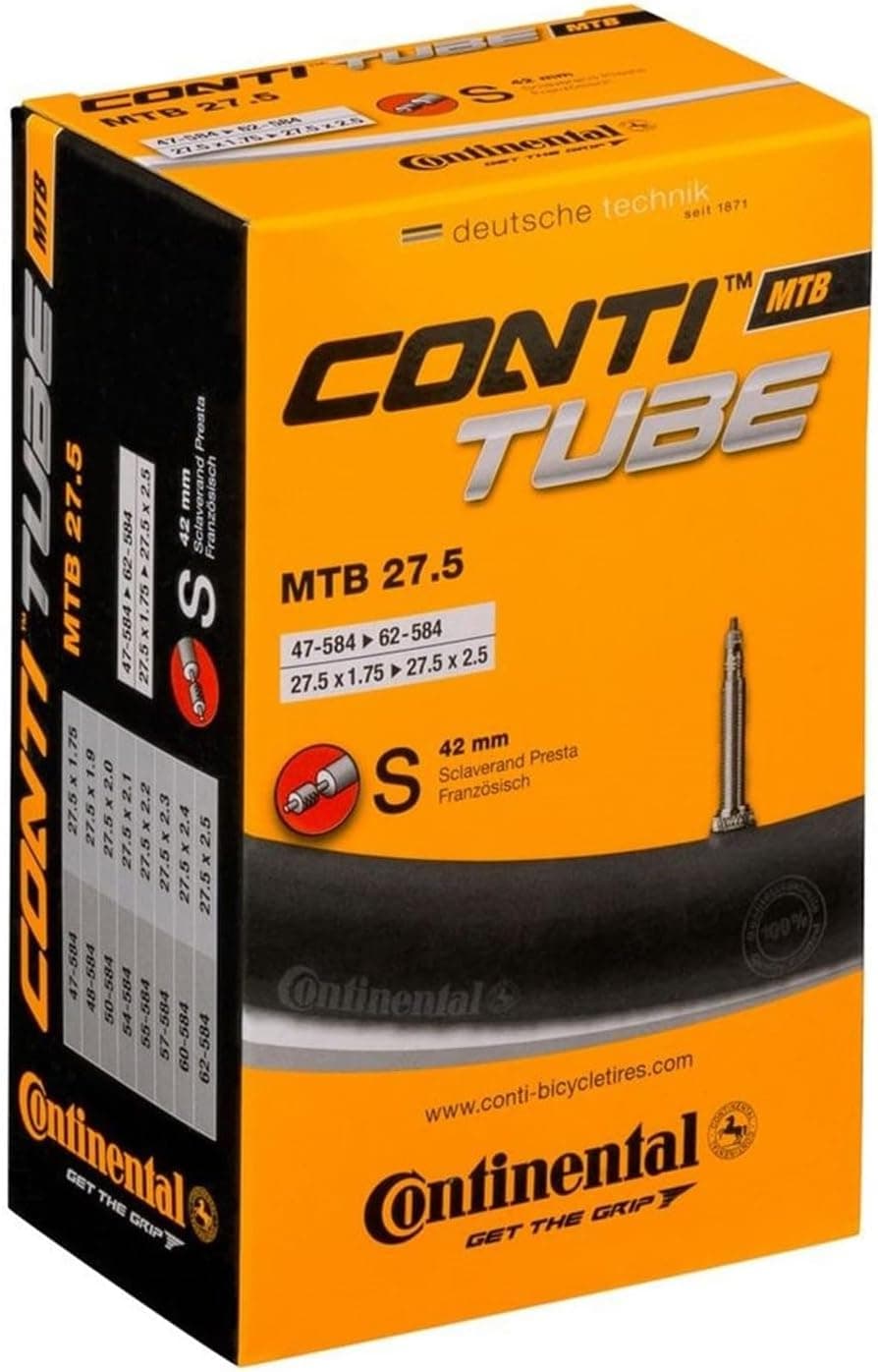 Continental Unisex's 42mm MTB Presta Valve Inner TubeBlack, 27.5 x 1.75 2.5Inch/42 mm