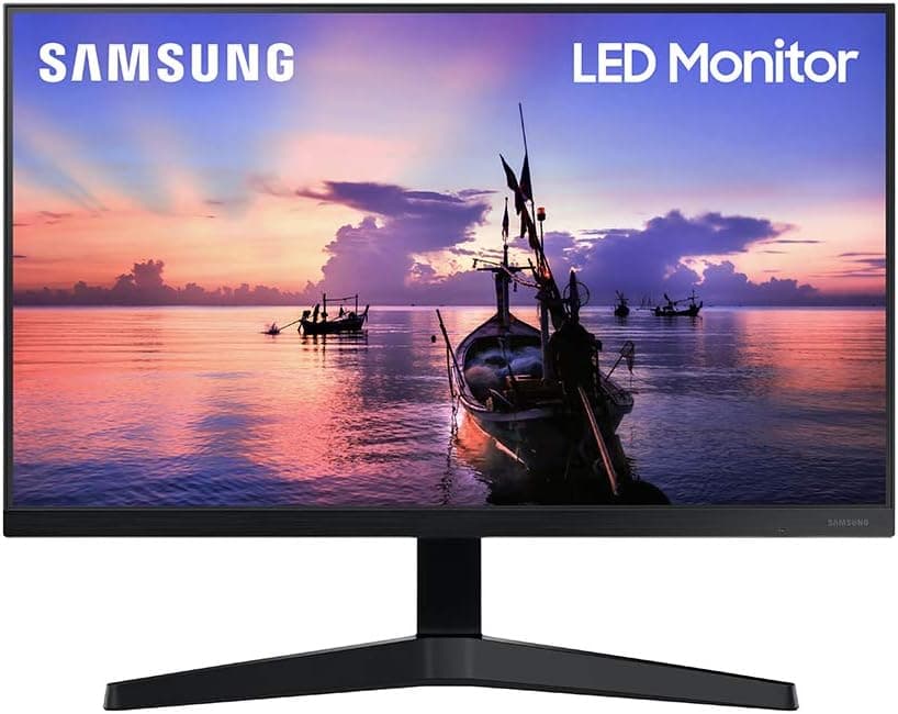 Monitor de computadora SAMSUNG serie T350 de 22" FHD 1080p, 75 Hz, panel IPS, HDMI, VGA (D-Sub), 3 lados sin bordes, FreeSync, LF22T350FHNXZA