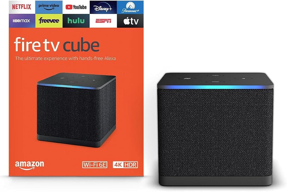 Fire TV Cube, con Fire TV Search con tecnología de IA, dispositivo de transmisión manos libres, encuentra programas más rápido con Alexa+, Wi-Fi 6E, 4K Ultra HD