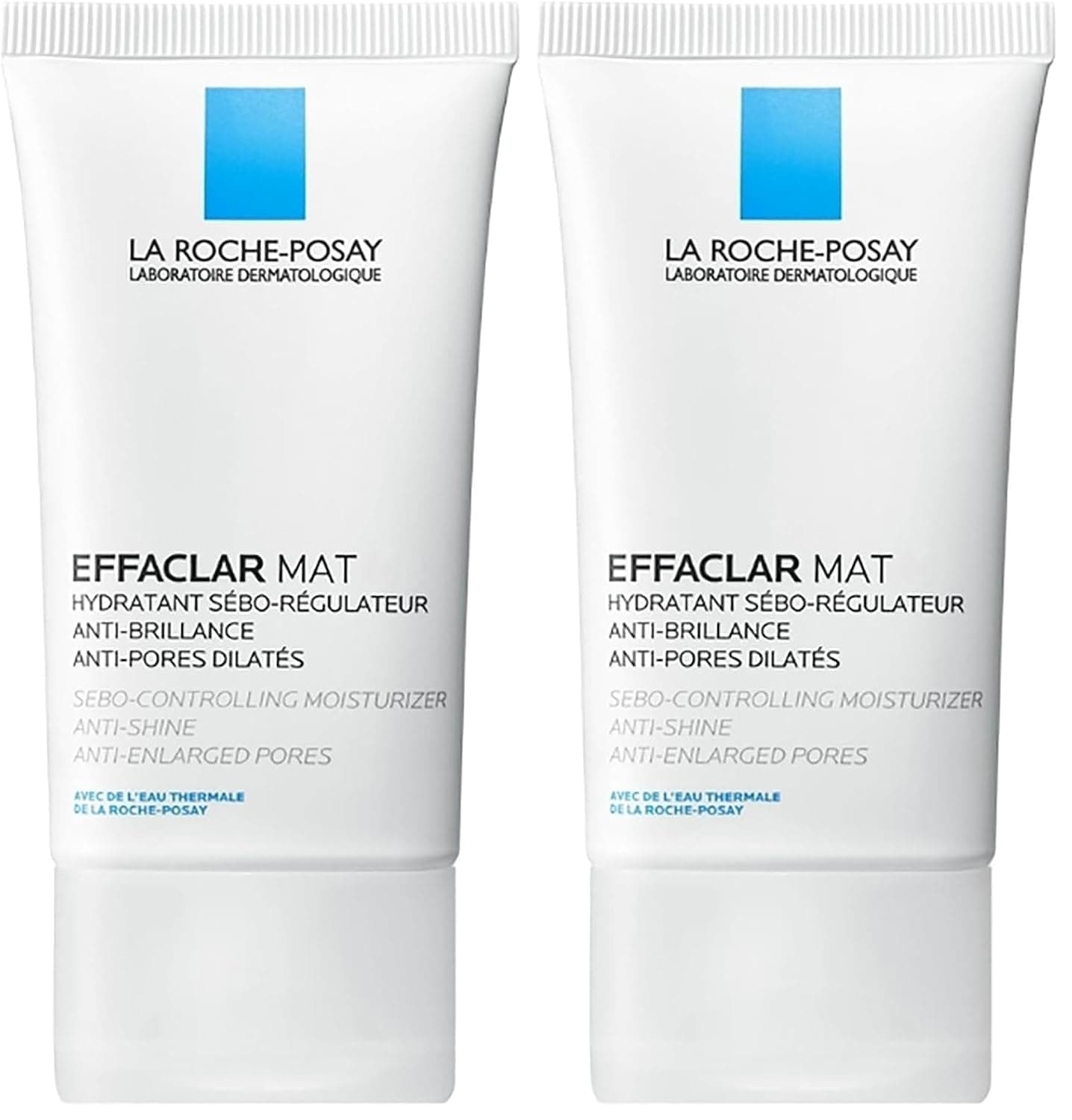 Crema hidratante matificante sin aceite Effaclar Mat de La Roche-Posay (pack de 2)