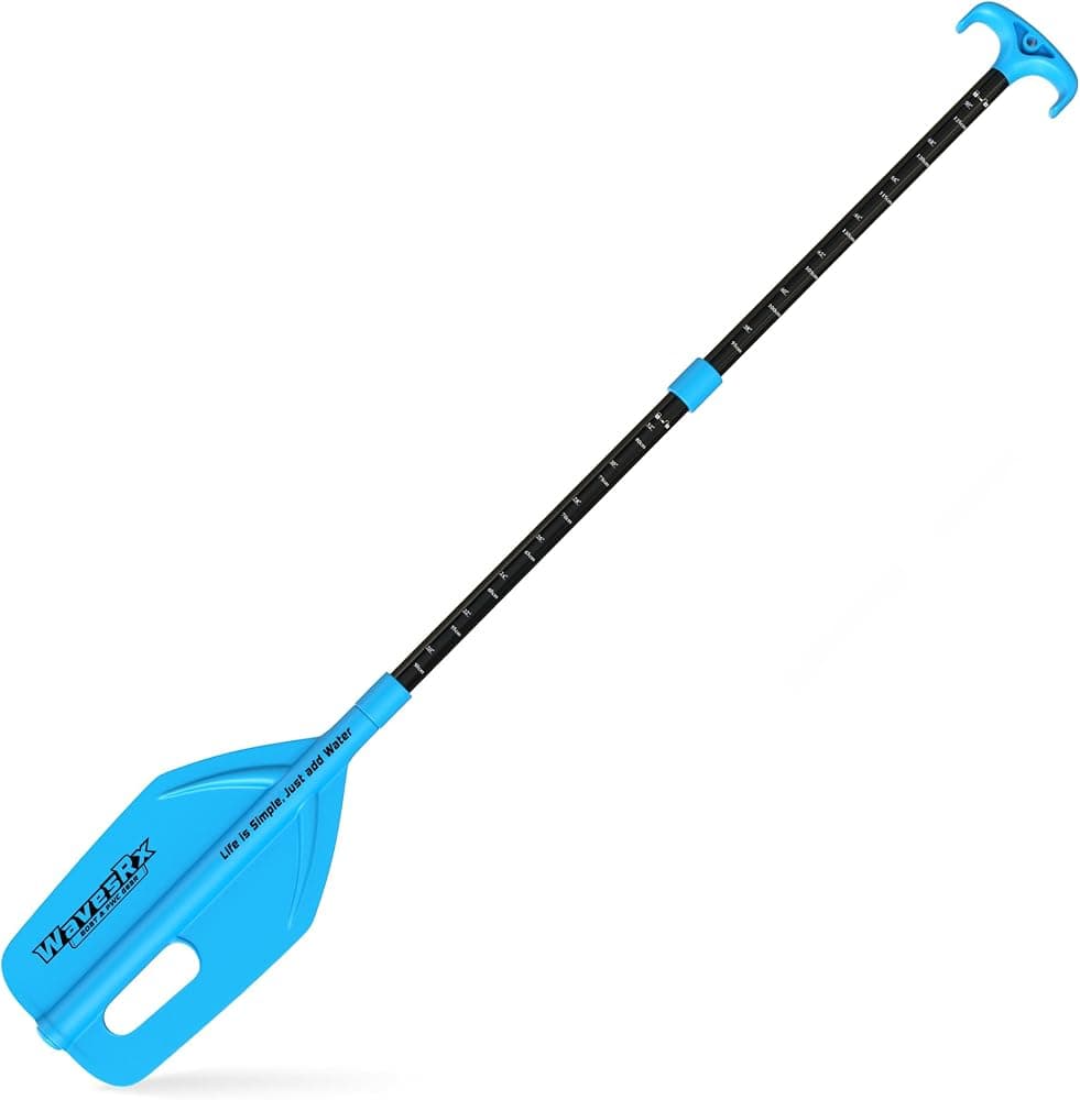Remo telescópico con gancho de acoplamiento y medidor de profundidad, remo de emergencia plegable ajustable de 24 a 54 pulgadas para moto acuática, bote, moto acuática, kayak, canoa, bote inflable, debe tener accesorios de navegación 3 en 1