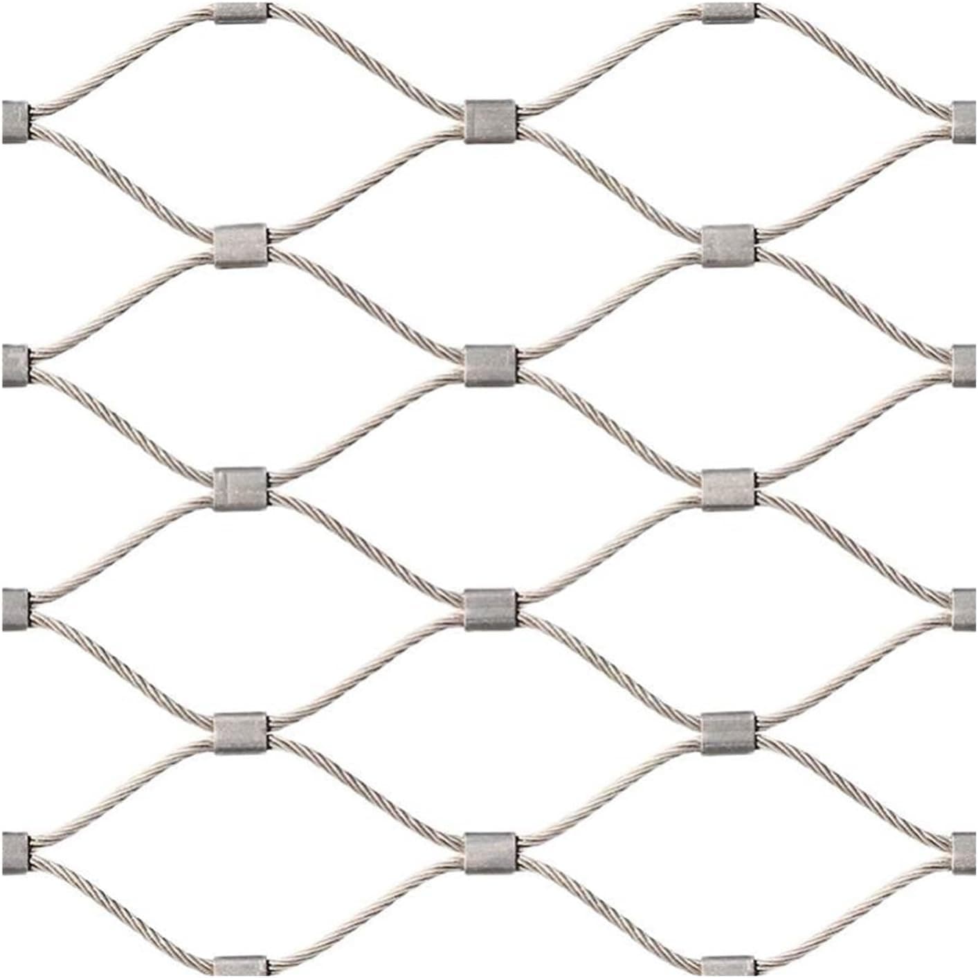 Alambre de púas Red de cuerda de acero inoxidable, valla antirrobo para decoración de granja Durabl, malla de seguridad para equipos de juego con resistencia al impacto, espacio entre orificios de 10 cm