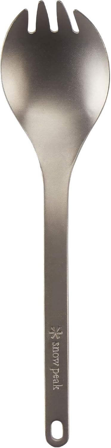 Snow Peak Titanium Spork for Outdoor Use, Portable and Durable, Titanium | Lightweight, Perfect for Camping, Backpacking, Hiking & Everyday Use, Premium Anodized Titanium