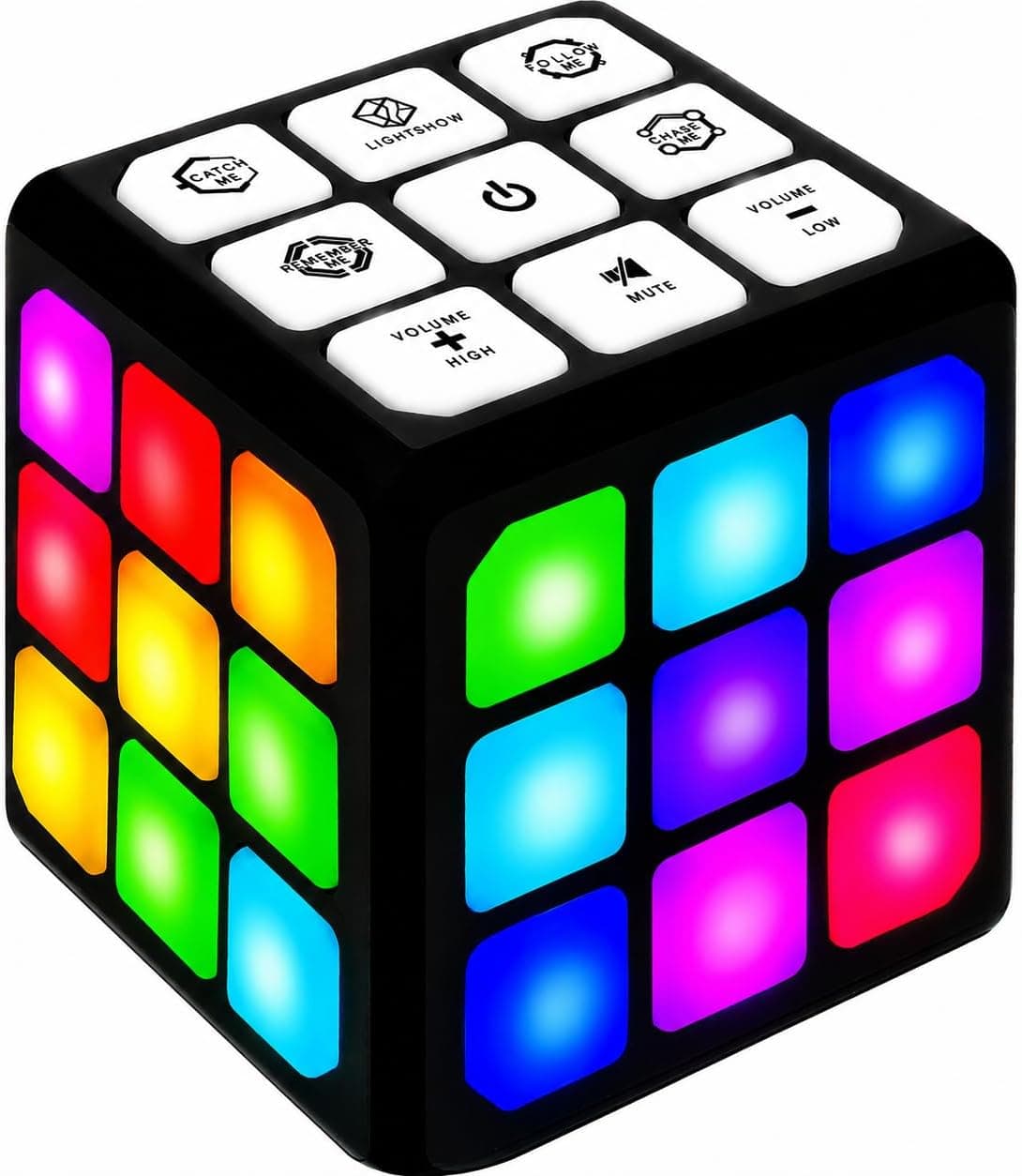 FLASHDASH Flashing Cube Juego electrónico de memoria y cerebro - Juguetes de mano 4 en 1 para niños - Gadgets geniales, juegos para niños y niñas - Divertido juego familiar para niños de 6 a 12 años - Juguete de regalo educativo