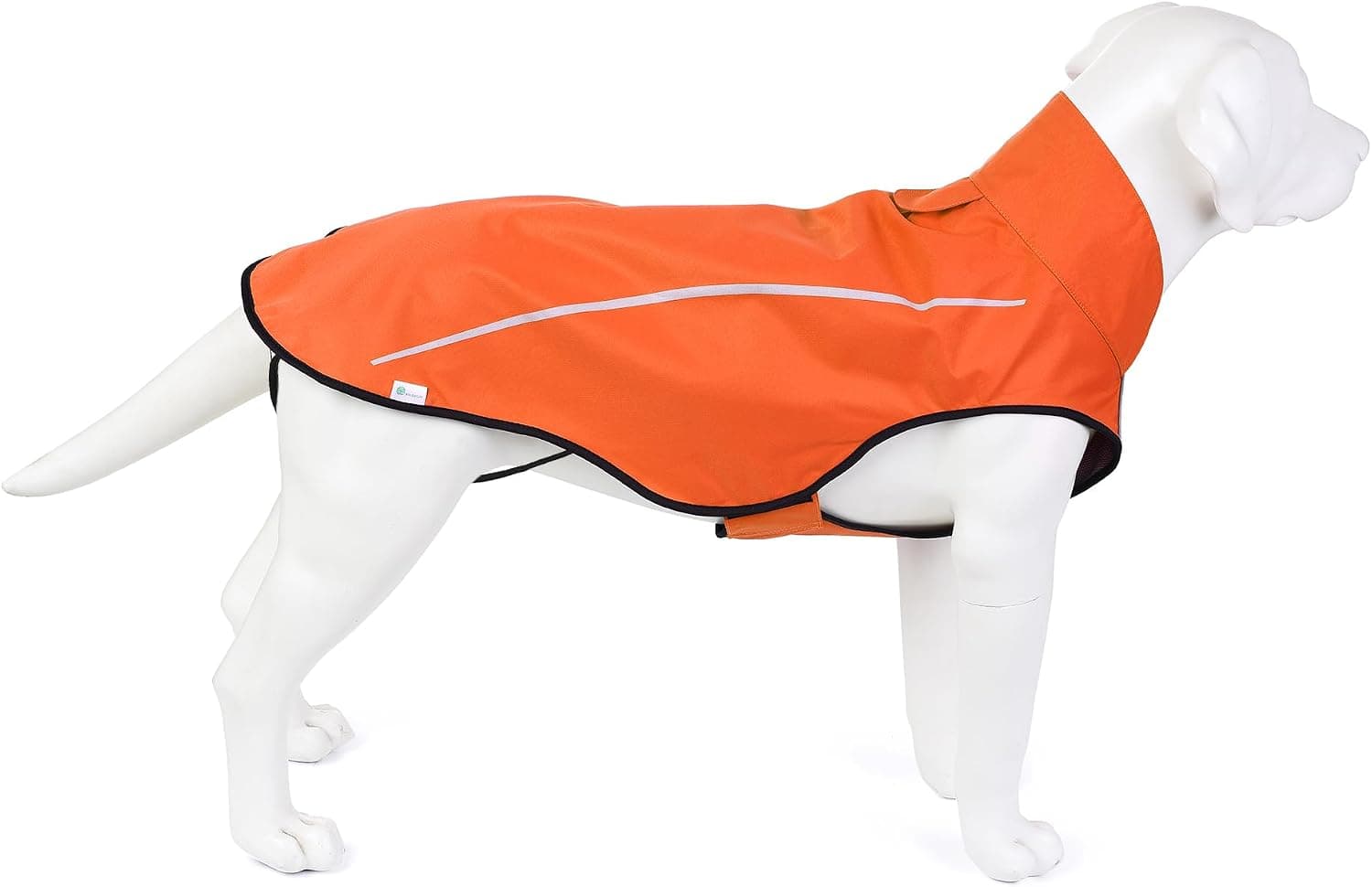 Mile High Life Chubasquero para perros, chaqueta impermeable reflectante ajustable para perros pequeños, medianos y grandes, ligero y transpirable para mascotas con agujero para correa (naranja, M pecho 26-32 pulgadas)