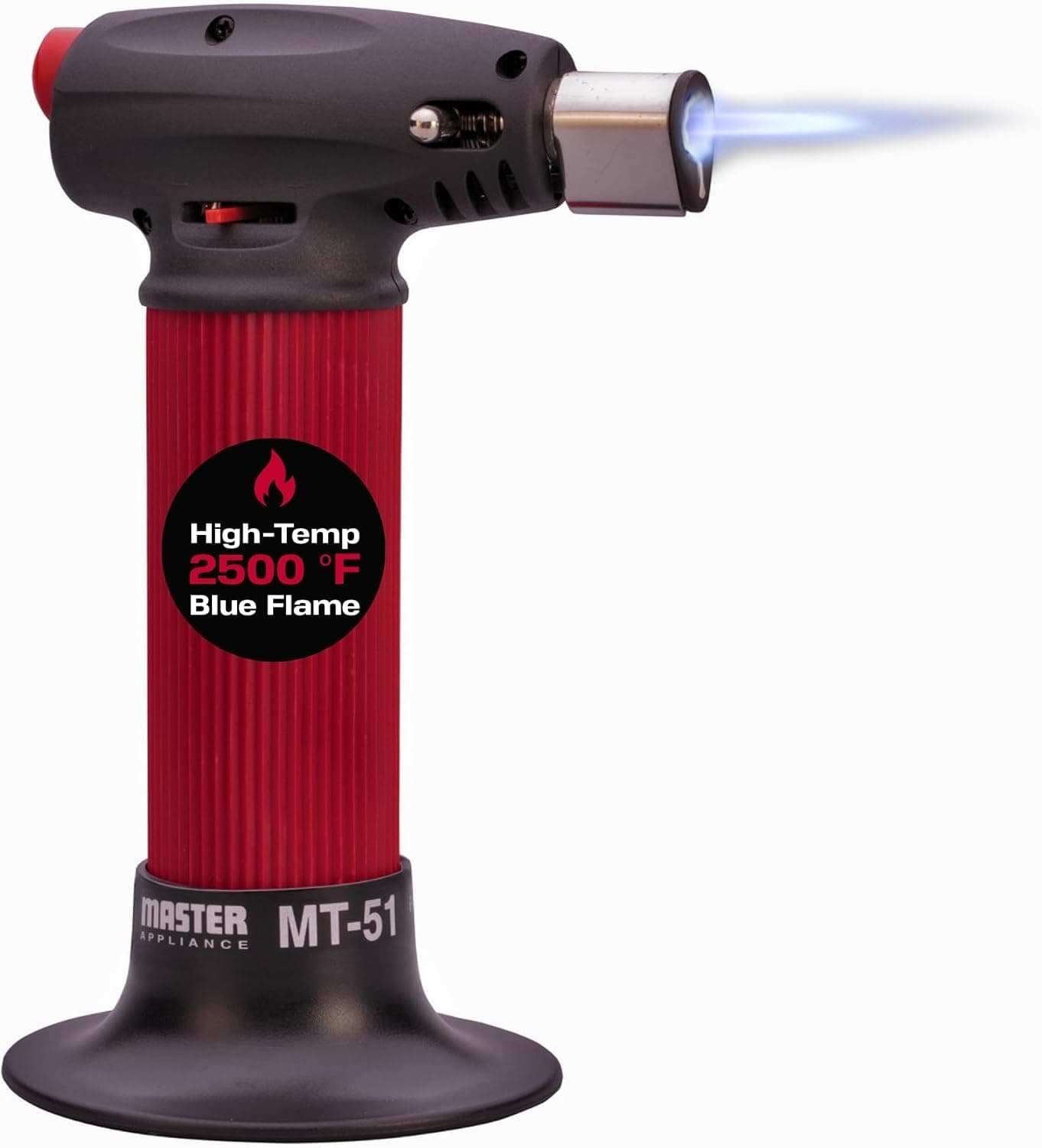 Master Appliance MT-51 Encendedor de antorcha de butano profesional, encendedor de antorcha de mano, mini antorcha de llama ajustable, recargable con combustible de butano para soldar, conectores eléctricos, cocina, cocinar