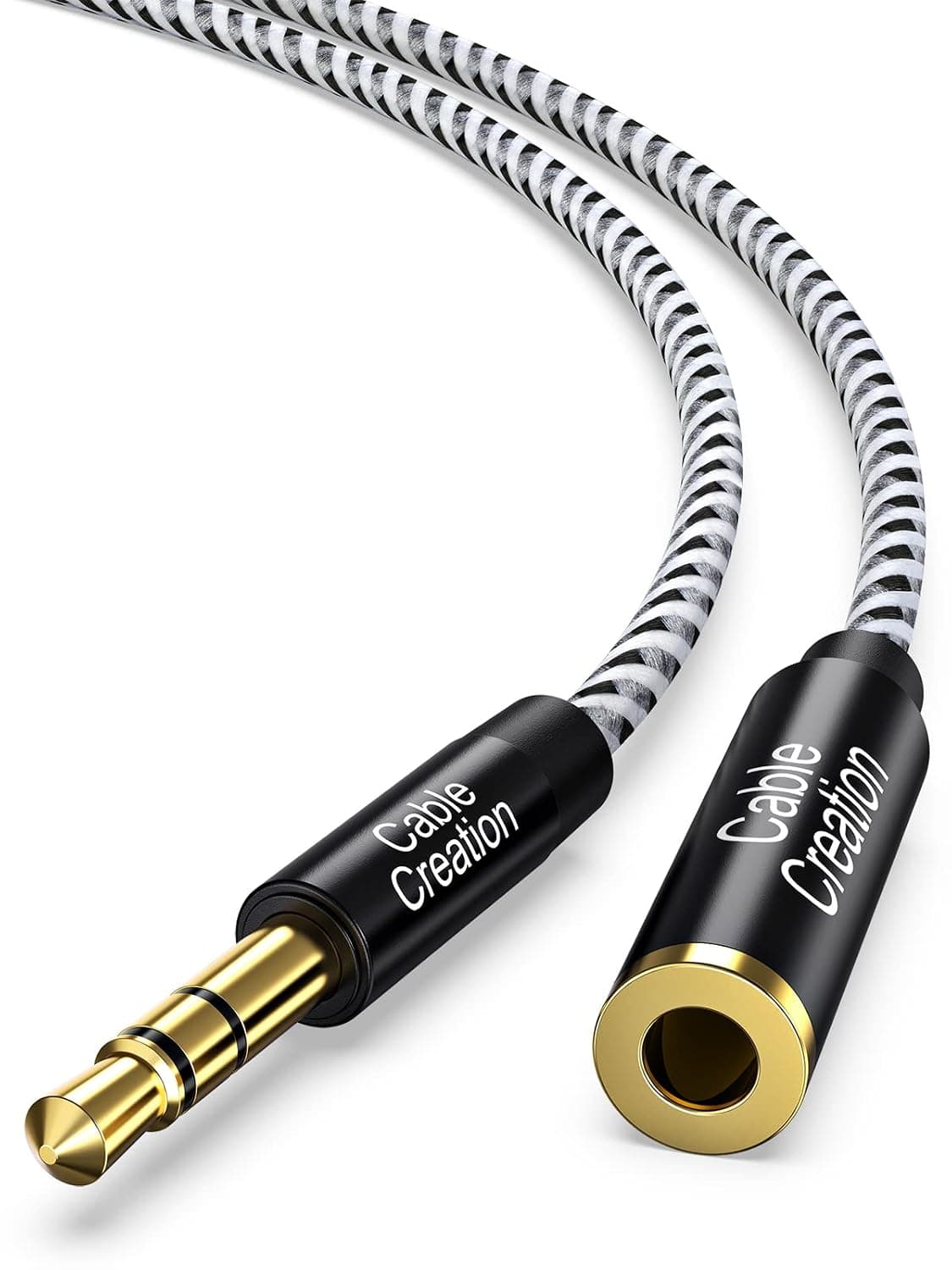 Cable de extensión para auriculares de 3,5 mm, CableCreation Cable de audio estéreo macho a hembra de 3,5 mm para teléfonos, auriculares, parlantes, tabletas, PC, reproductores MP3 y más, (10 pies/3 m)