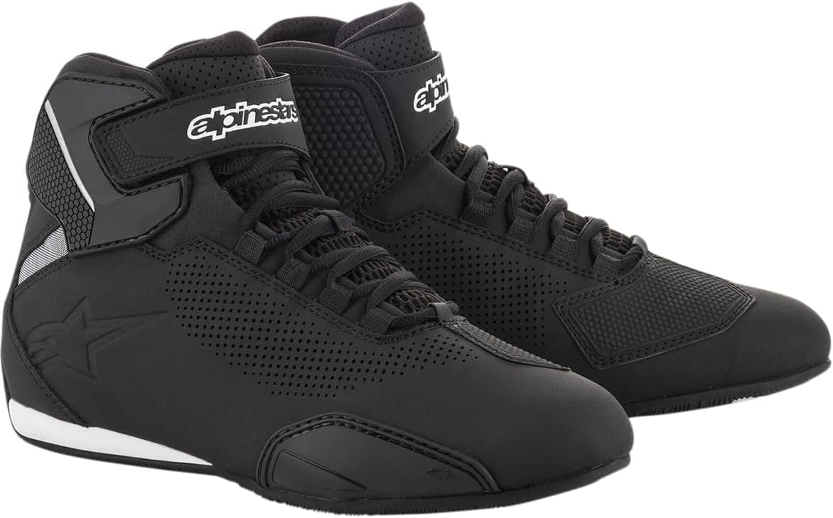 Alpinestars 25156181095 Sektor - Zapato de moto con ventilación para hombre, color negro, 9,5