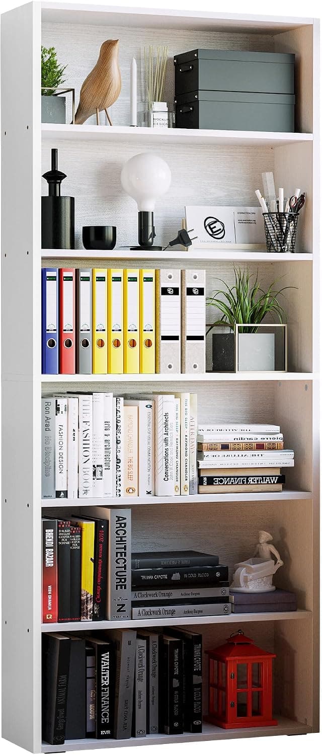 IRONCK Estanterías y librerías de pie, 6 niveles, estantes de almacenamiento, estantería de 70 pulgadas de alto, muebles para decoración del hogar, oficina, sala de estar, dormitorio